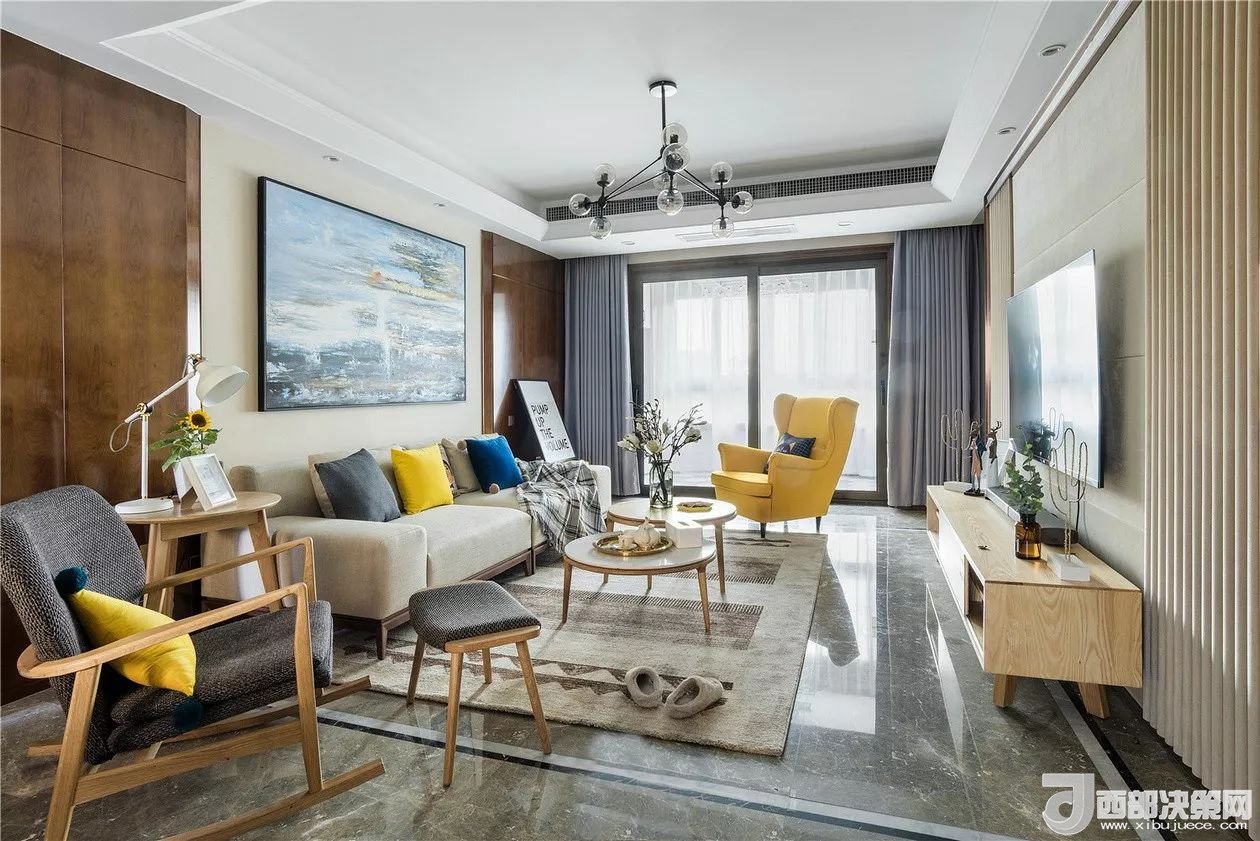 沙發(fā)背景墻選對(duì)裝飾畫，才能美了整個(gè)客廳空間！